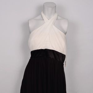Trixxi Black & White Halter Cocktail Dress (XL)